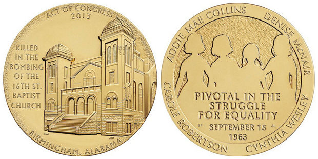 The Congressional Gold Medal was posthumously presented to the families of the four girls killed in the 16th Street Baptist Church bombing on Tuesday, Sept 10, 2013.